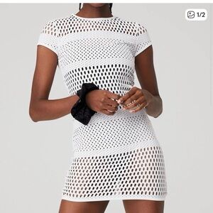 Alo Yoga Mesh Haute Summer Dress – White | Size Small